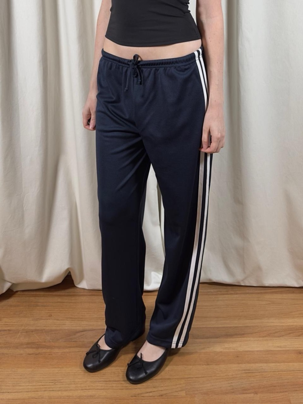 Navy Racing Stripe Sweatpants - Picture 3 of 8